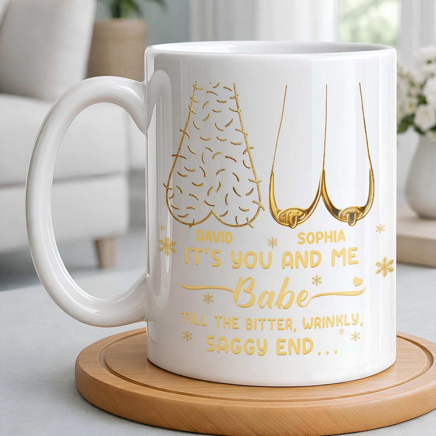 It's You And Me Babe, Older Couple Figures - Personalized Custom Coffee Mug - CPL1232_MG