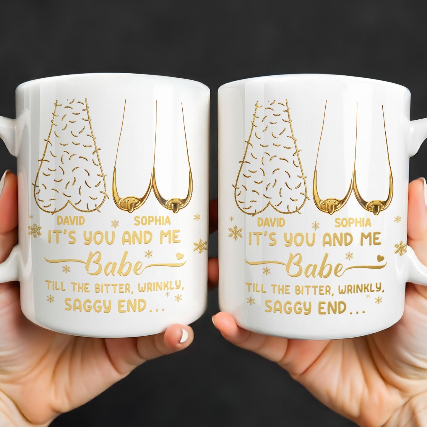 It's You And Me Babe, Older Couple Figures - Personalized Custom Coffee Mug - CPL1232_MG