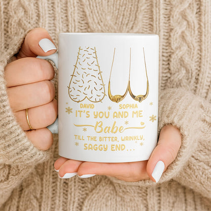 It's You And Me Babe, Older Couple Figures - Personalized Custom Coffee Mug - CPL1232_MG