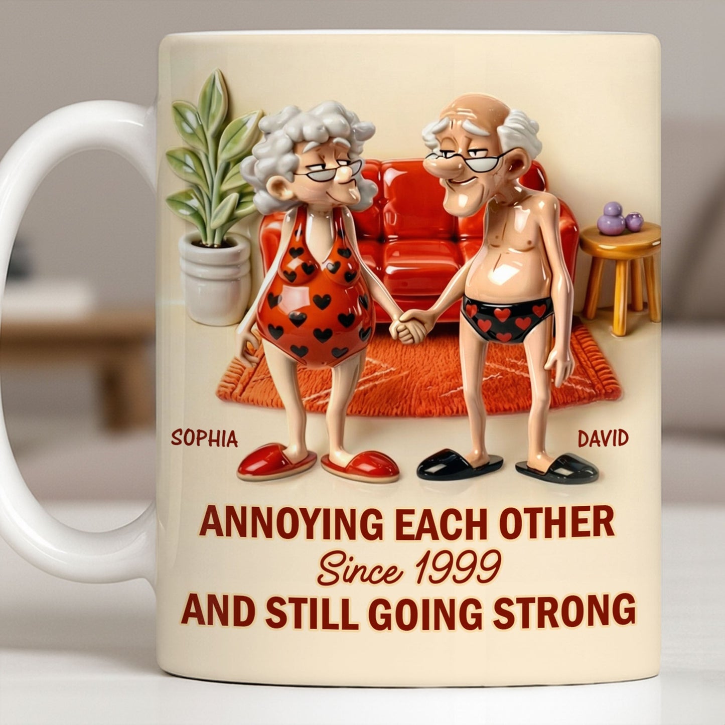Annoying Each Other And Still Going Strong, Elderly Couple - Personalized Custom Coffee Mug - CPL1264_MG