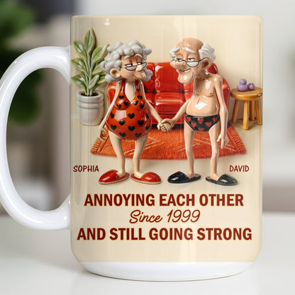 Annoying Each Other And Still Going Strong, Elderly Couple - Personalized Custom Coffee Mug - CPL1264_MG
