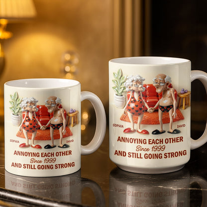 Annoying Each Other And Still Going Strong, Elderly Couple - Personalized Custom Coffee Mug - CPL1264_MG