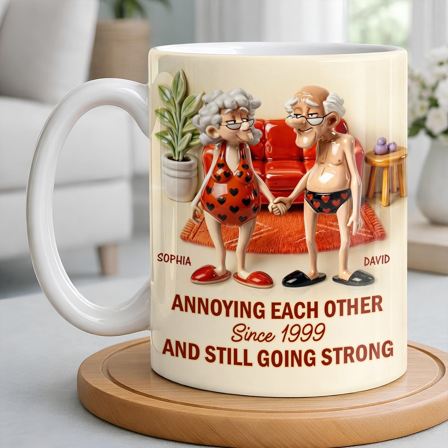 Annoying Each Other And Still Going Strong, Elderly Couple - Personalized Custom Coffee Mug - CPL1264_MG