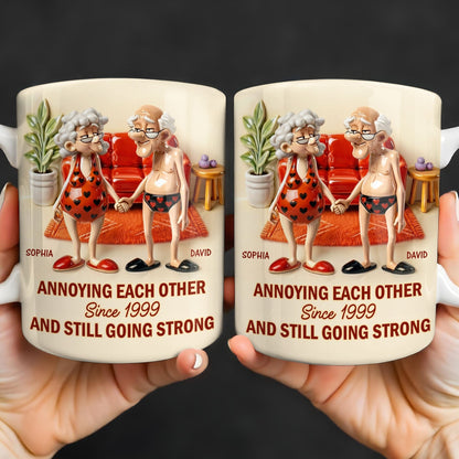 Annoying Each Other And Still Going Strong, Elderly Couple - Personalized Custom Coffee Mug - CPL1264_MG