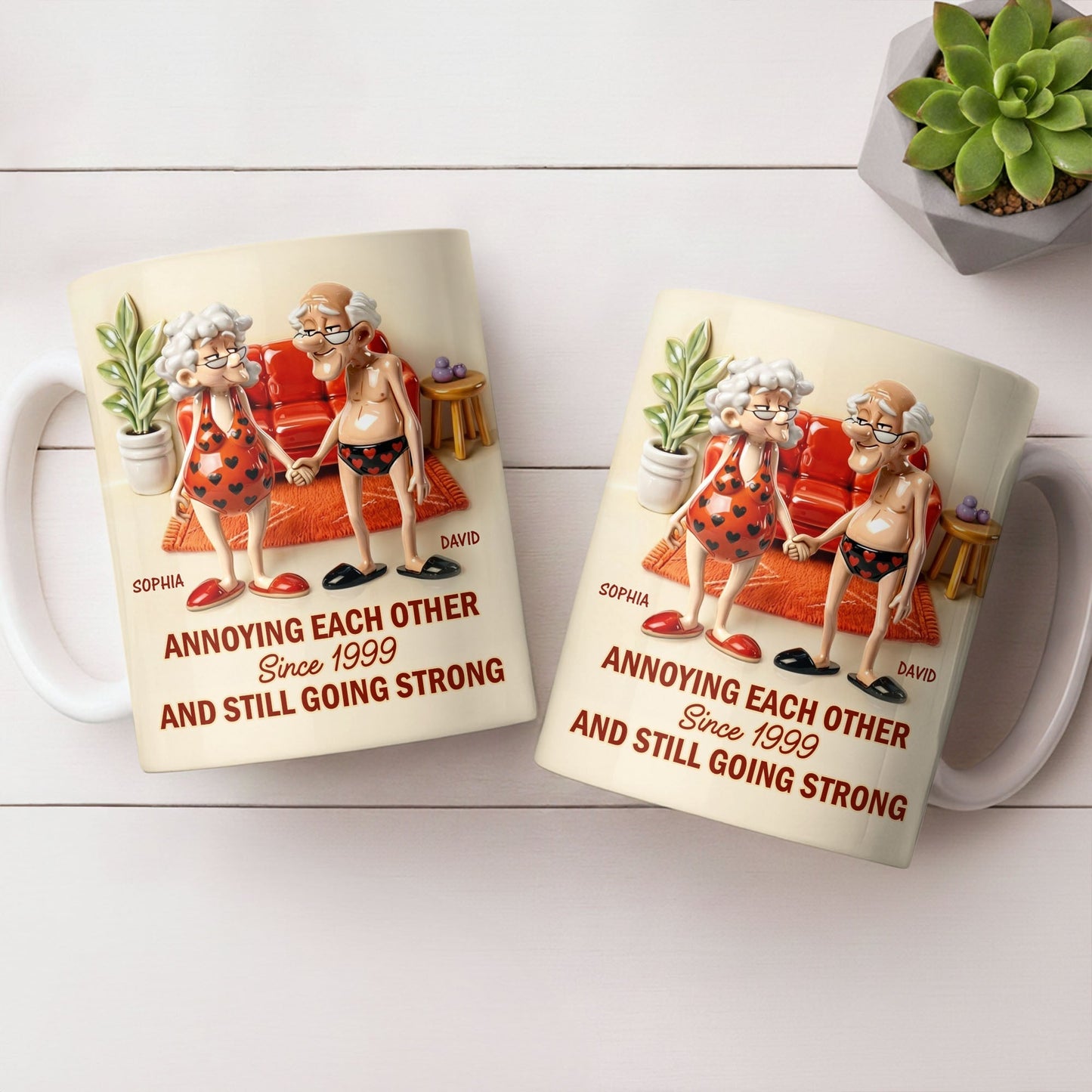 Annoying Each Other And Still Going Strong, Elderly Couple - Personalized Custom Coffee Mug - CPL1264_MG