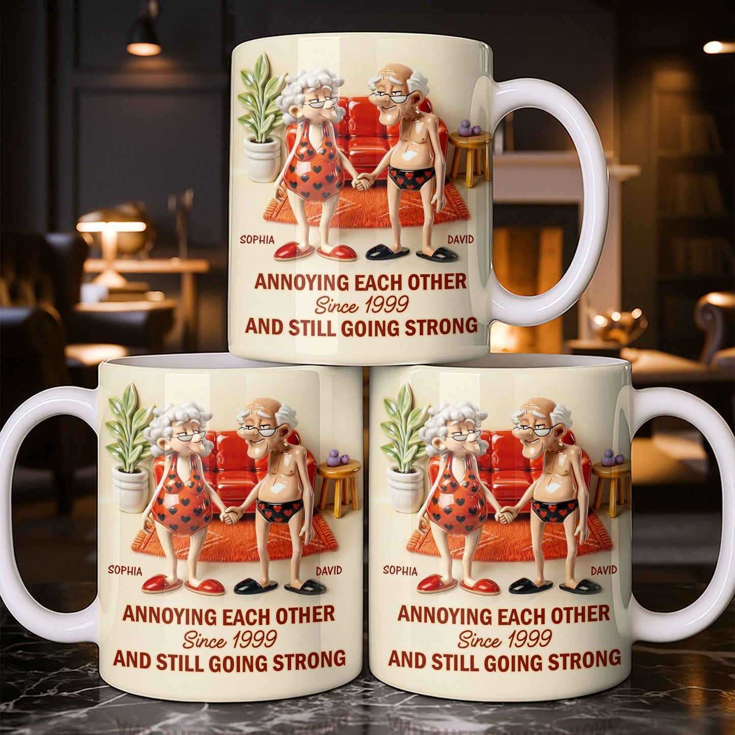Annoying Each Other And Still Going Strong, Elderly Couple - Personalized Custom Coffee Mug - CPL1264_MG