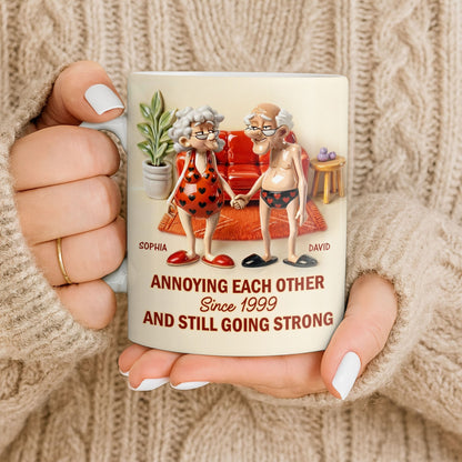 Annoying Each Other And Still Going Strong, Elderly Couple - Personalized Custom Coffee Mug - CPL1264_MG