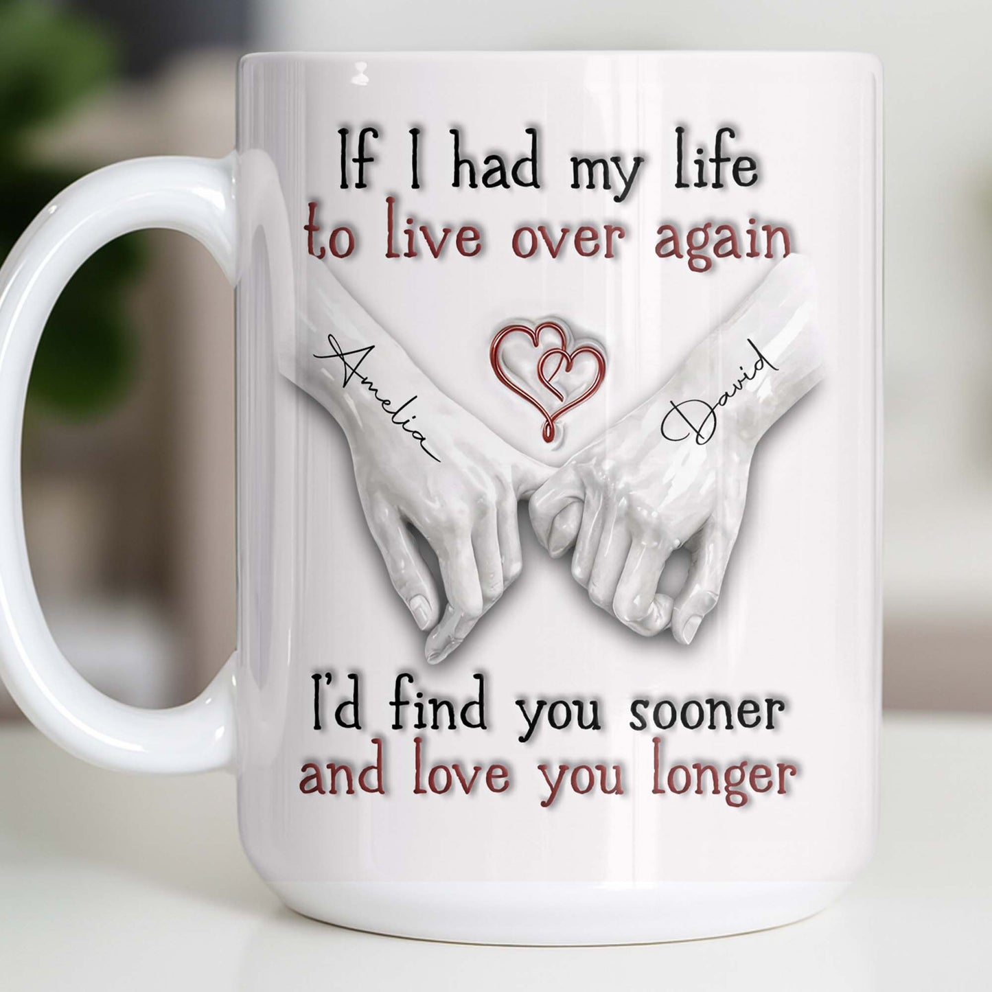 If I Had My Life To Live Over Again I'd Find You Sooner - Personalized Custom Coffee Mug - CPL1274_MG