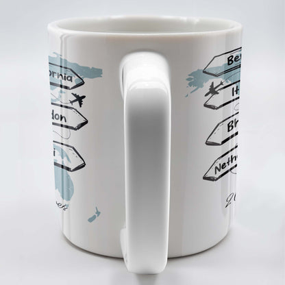 Adventuring Together Unforgettable Memories World Map Design - Personalized Custom Coffee Mug - CPL127_MG