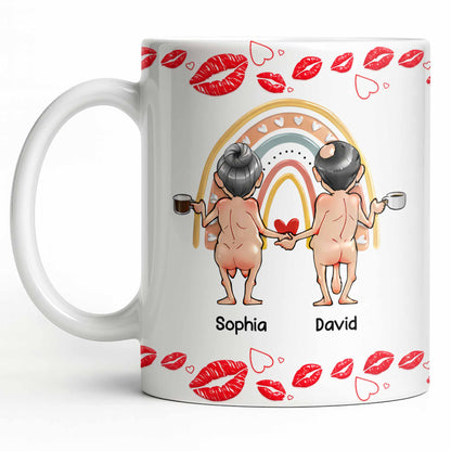 Customizable Names With Cheerful Emojis And Love Symbols - Personalized Custom Coffee Mug - CPL1280_MG