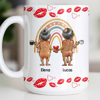 Customizable Names With Cheerful Emojis And Love Symbols - Personalized Custom Coffee Mug - CPL1280_MG