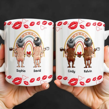 Customizable Names With Cheerful Emojis And Love Symbols - Personalized Custom Coffee Mug - CPL1280_MG