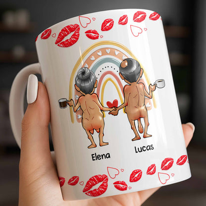 Customizable Names With Cheerful Emojis And Love Symbols - Personalized Custom Coffee Mug - CPL1280_MG