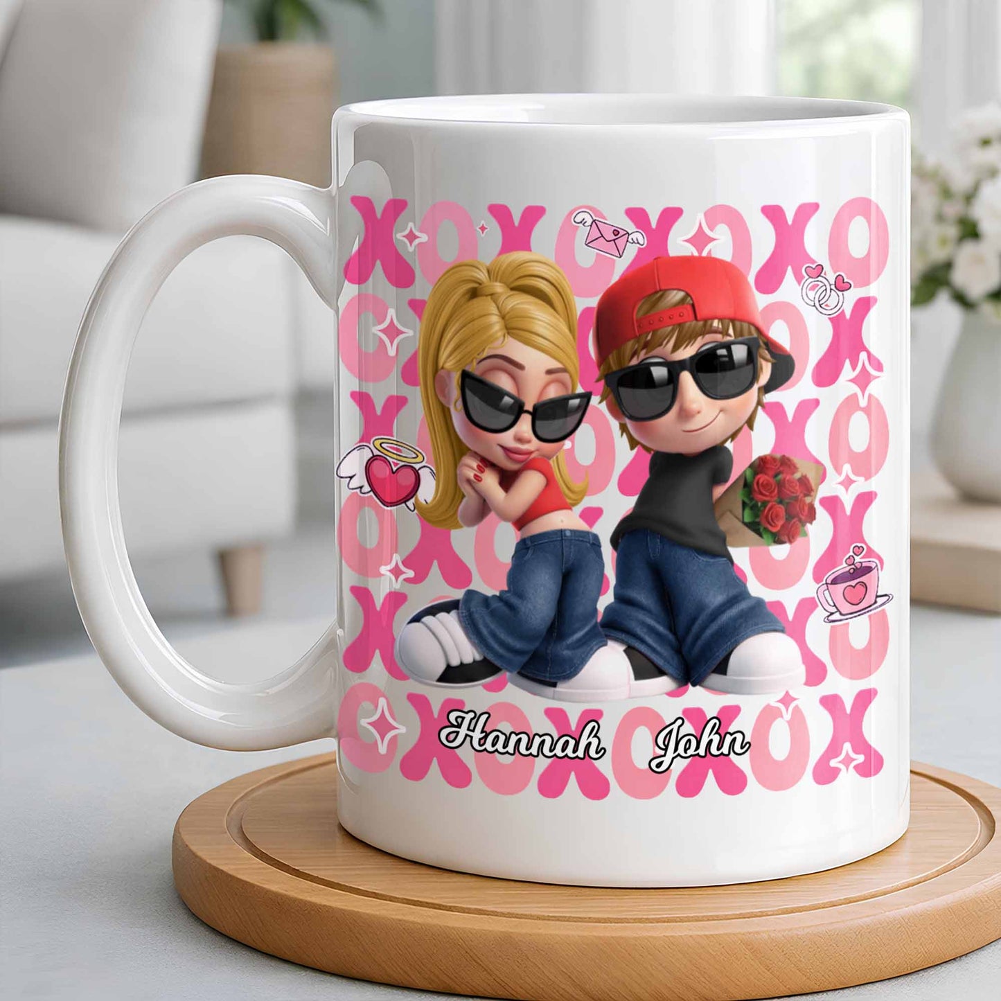 Celebrate Your Special Moments With Adorable Cartoon Figures - Personalized Custom Coffee Mug - CPL1286_MG