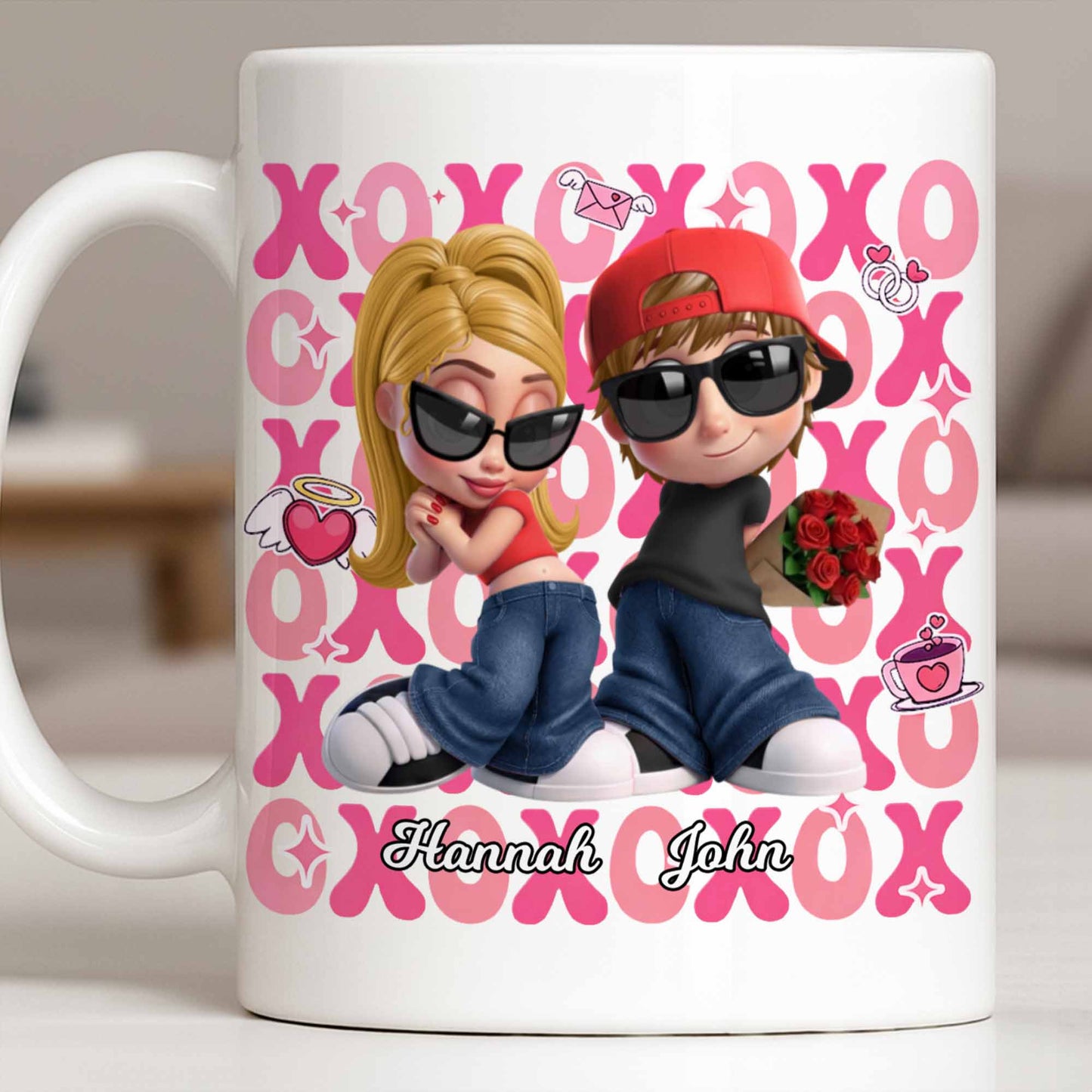 Celebrate Your Special Moments With Adorable Cartoon Figures - Personalized Custom Coffee Mug - CPL1286_MG