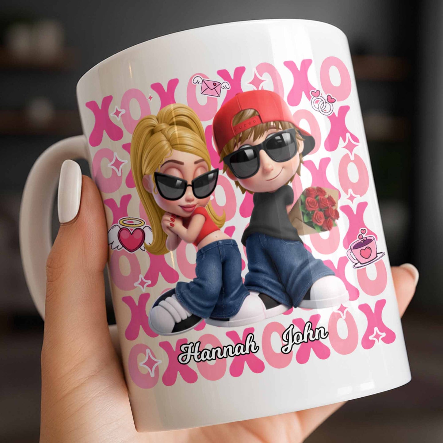 Celebrate Your Special Moments With Adorable Cartoon Figures - Personalized Custom Coffee Mug - CPL1286_MG