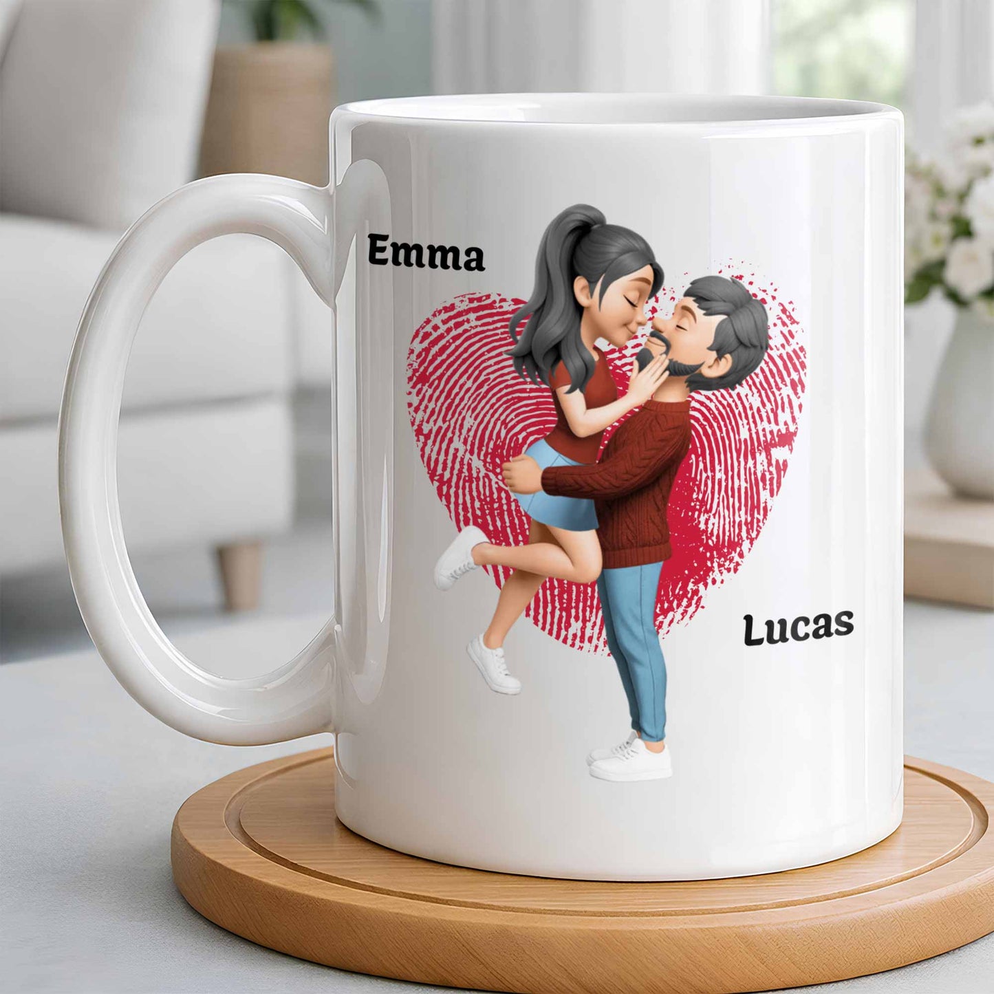 My Person My Love My Forever, Heart And Couple Design - Personalized Custom Coffee Mug - CPL1310_MG