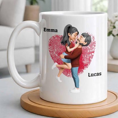 My Person My Love My Forever, Heart And Couple Design - Personalized Custom Coffee Mug - CPL1310_MG