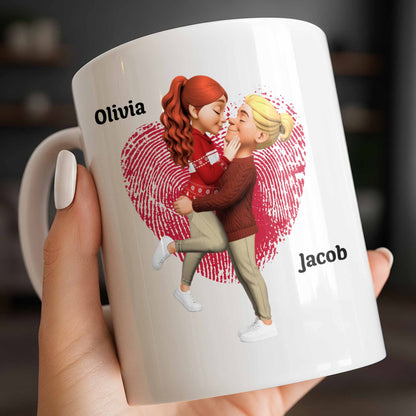 My Person My Love My Forever, Heart And Couple Design - Personalized Custom Coffee Mug - CPL1310_MG