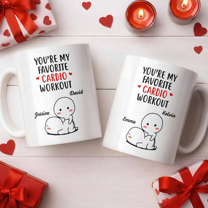 You're My Favorite Cardio Workout Cute Cartoon - Personalized Custom Coffee Mug - CPL1312_MG