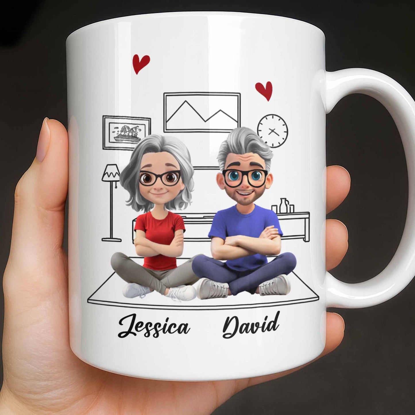 You're The Only One I Want To Annoy, Hearts - Personalized Custom Coffee Mug - CPL1314_MG