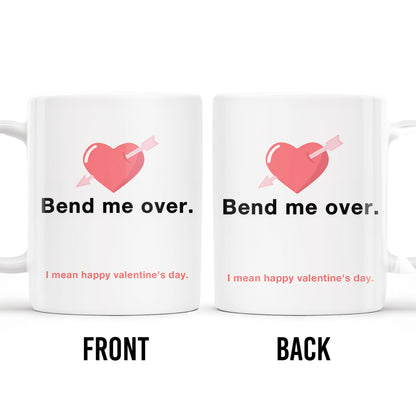 Happy Valentine's Day Heart And Arrow Design - Personalized Custom Coffee Mug - CPL131_MG