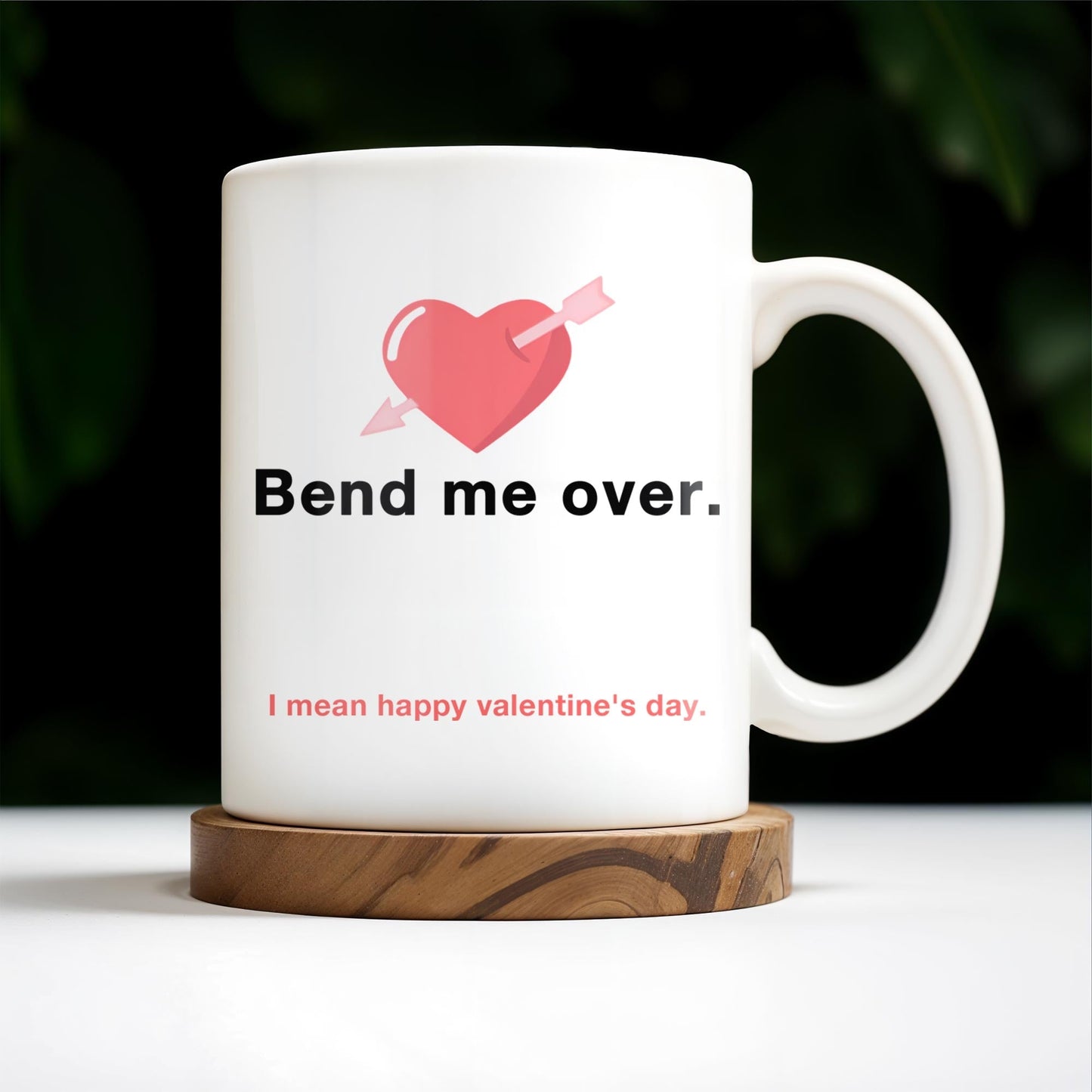 Happy Valentine's Day Heart And Arrow Design - Personalized Custom Coffee Mug - CPL131_MG