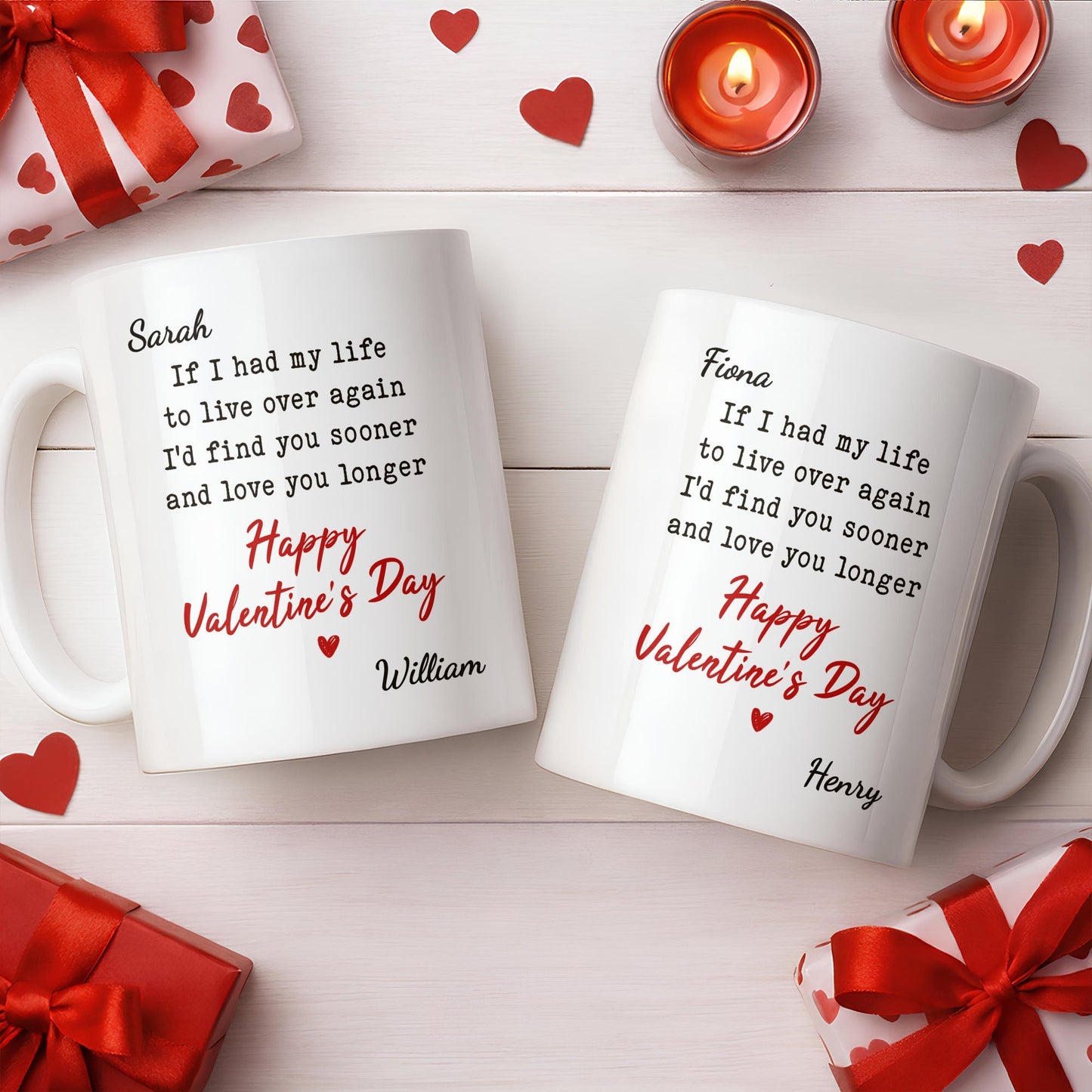 If I Had My Life To Live Over Again I'd Find You Sooner And Love You Longer - Personalized Custom Coffee Mug - CPL1320_MG