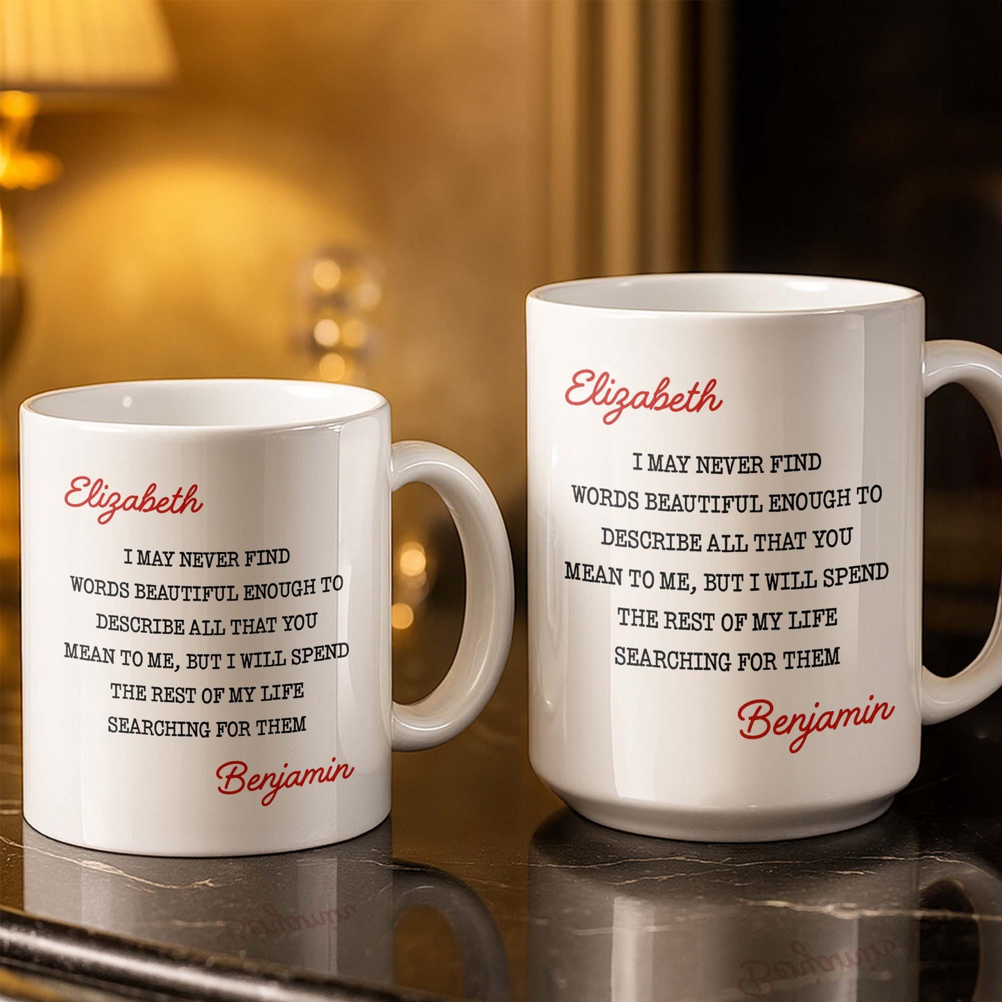 Beautiful Words To Describe You, Searching for Them Forever - Personalized Custom Coffee Mug - CPL1327_MG