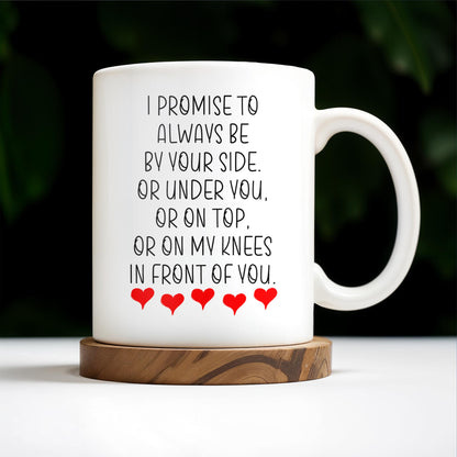 Promise To Always Be By Your Side Romantic Hearts Design - Personalized Custom Coffee Mug - CPL133_MG