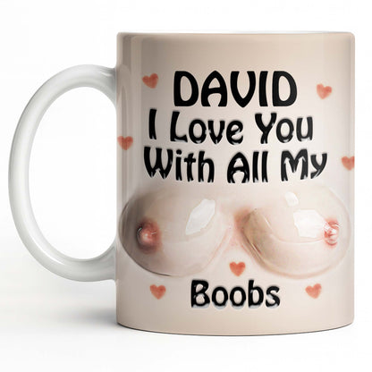I Love You With All My Heart, Hearts Design - Personalized Custom Coffee Mug - CPL1354_MG