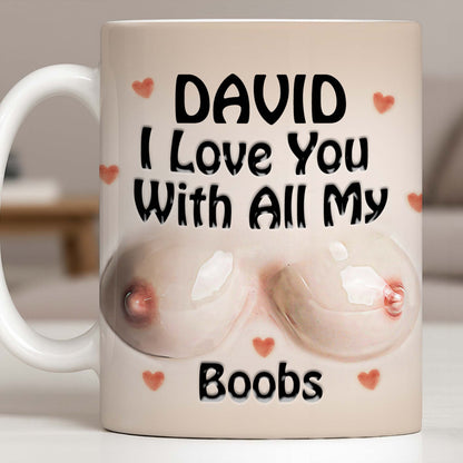 I Love You With All My Heart, Hearts Design - Personalized Custom Coffee Mug - CPL1354_MG