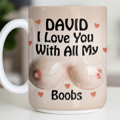 I Love You With All My Heart, Hearts Design - Personalized Custom Coffee Mug - CPL1354_MG