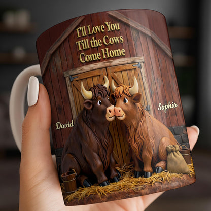 I'll Love You Till The Cows Come Home, Barn And Cows Design - Personalized Custom Coffee Mug - CPL1358_MG
