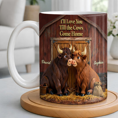 I'll Love You Till The Cows Come Home, Barn And Cows Design - Personalized Custom Coffee Mug - CPL1358_MG