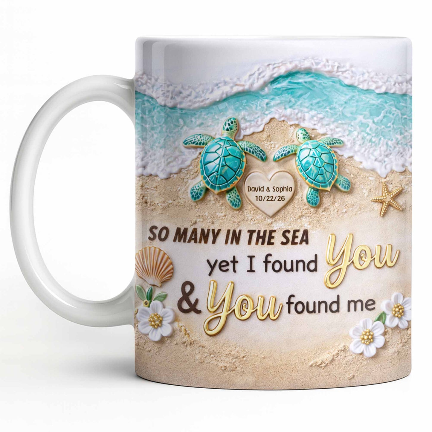 So Many In The Sea, Turtles And Waves Coffee Mug Design - Personalized Custom Coffee Mug - CPL1359_MG