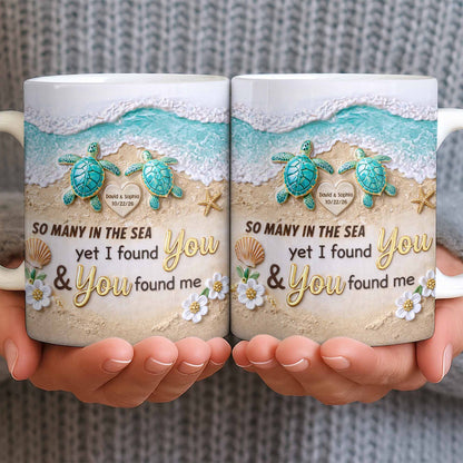 So Many In The Sea, Turtles And Waves Coffee Mug Design - Personalized Custom Coffee Mug - CPL1359_MG