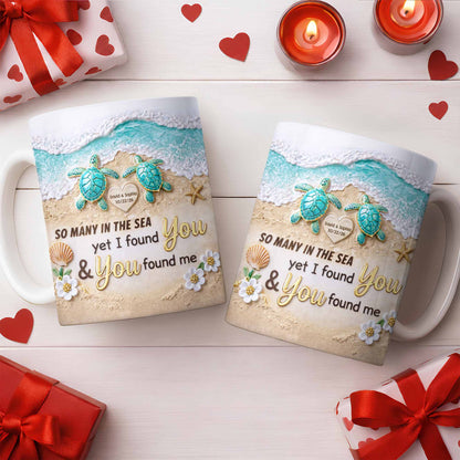 So Many In The Sea, Turtles And Waves Coffee Mug Design - Personalized Custom Coffee Mug - CPL1359_MG