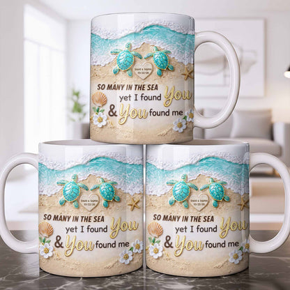 So Many In The Sea, Turtles And Waves Coffee Mug Design - Personalized Custom Coffee Mug - CPL1359_MG