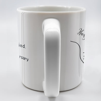 Holy Smokes Still Married Happy Anniversary Holding Hands Mug - Personalized Custom Coffee Mug - CPL135_MG
