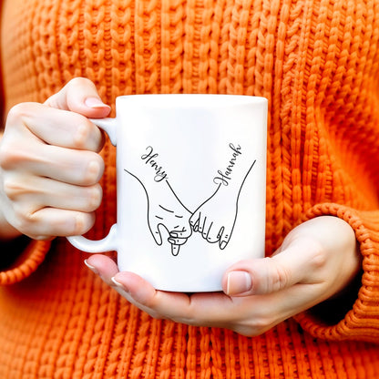 Holy Smokes Still Married Happy Anniversary Holding Hands Mug - Personalized Custom Coffee Mug - CPL135_MG