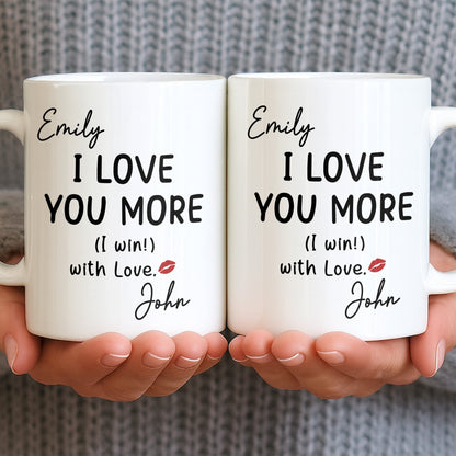 I Love You More Mug With Lips - Personalized Custom Coffee Mug - CPL1375_MG