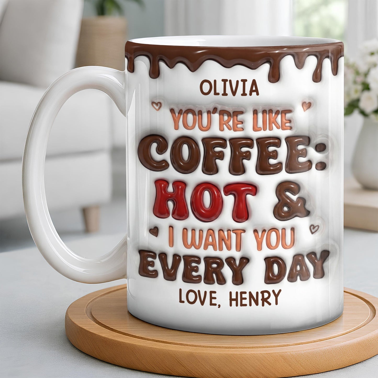 Youre Like Coffee Chocolate Drip - Personalized Custom Coffee Mug - CPL1381_MG