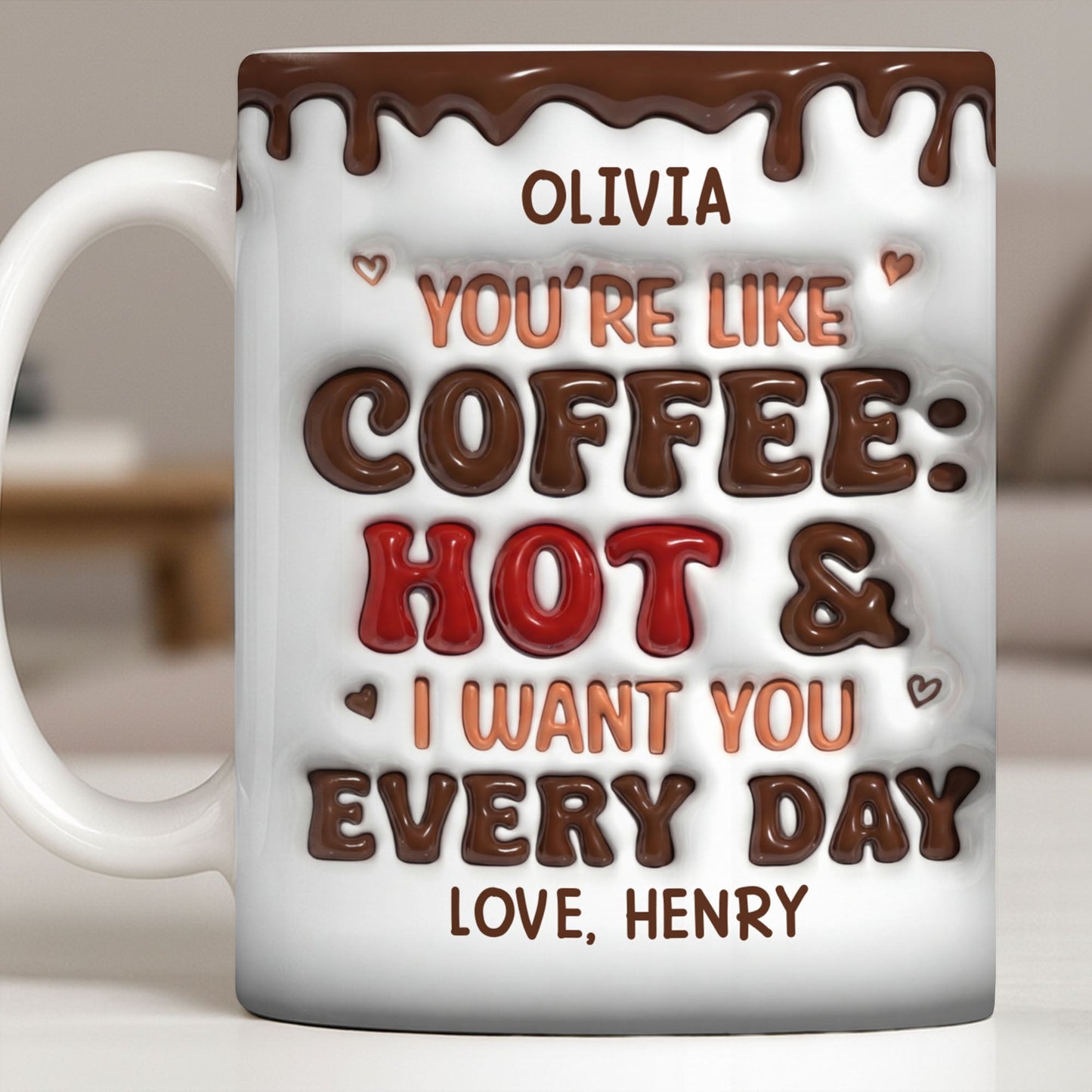 Youre Like Coffee Chocolate Drip - Personalized Custom Coffee Mug - CPL1381_MG
