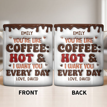 Youre Like Coffee Chocolate Drip - Personalized Custom Coffee Mug - CPL1381_MG