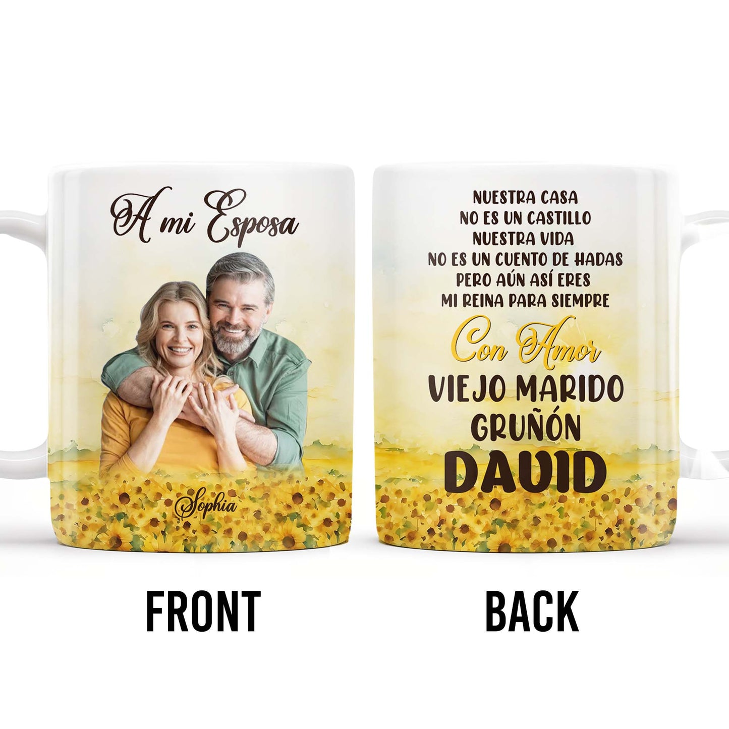 To My Wife, My Queen Forever With Love Grumpy Old Husband - Personalized Custom Coffee Mug - CPL147_MG
