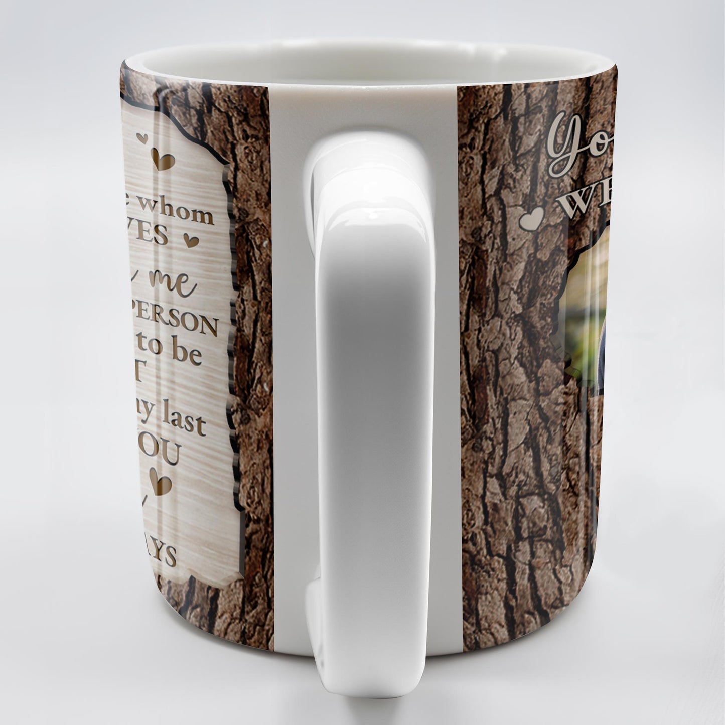You & Me We Got This Tree Bark Heart Design - Personalized Custom Coffee Mug - CPL151_MG