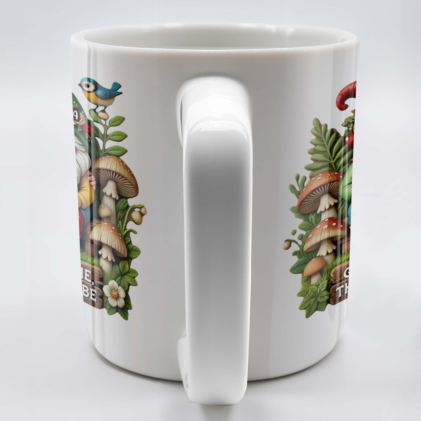 Grow Old With Me Gnome Mug Featuring Birds and Flowers - Personalized Custom Coffee Mug - CPL176_MG