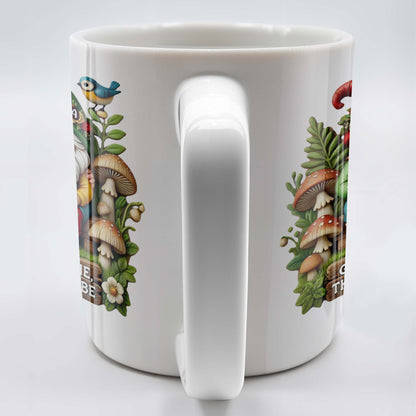 Grow Old With Me Gnome Mug Featuring Birds and Flowers - Personalized Custom Coffee Mug - CPL176_MG