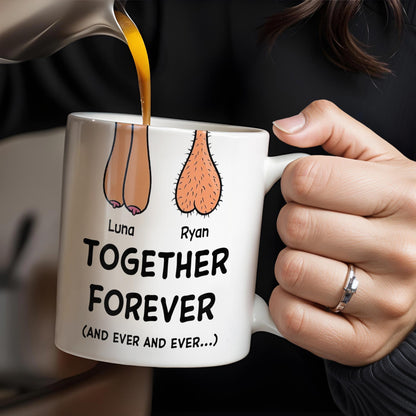 Together Forever Customizable Mug With Cute Feet Design - Personalized Custom Coffee Mug - CPL190_MG